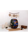 Şok Fiyat Açılışa Özel %50 Off! Art Deco El Yapımı Hakiki Deri Orijinal Bohem Ottoman Puf Minder60cm - 3