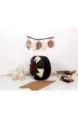 Şok Fiyat Açılışa Özel %50 Off! Art Deco El Yapımı Hakiki Deri Orijinal Bohem Ottoman Puf Minder60cm thumbnail 3