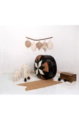 Şok Fiyat Açılışa Özel %50 Off! Art Deco El Yapımı Hakiki Deri Orijinal Bohem Ottoman Puf Minder60cm thumbnail 3