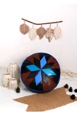 Şok Fiyat Açılışa Özel %50 Off! Art Deco El Yapımı Hakiki Deri Orijinal Bohem Ottoman Puf Minder60cm - 3