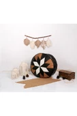 Şok Fiyat Açılışa Özel %50 Off! Art Deco El Yapımı Hakiki Deri Orijinal Bohem Ottoman Puf Minder60cm thumbnail 2