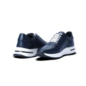 Erkek Hakiki Deri Lacivert Spor Ayakkabı - 4