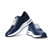 Erkek Hakiki Deri Lacivert Spor Ayakkabı - 2