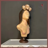 Şeker kafatası Catrina ( büstü heykeli, güçlü kadın figürü, dekoratif sanatlar ) Mukemel tasarımları thumbnail 5