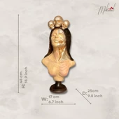 Şeker kafatası Catrina ( büstü heykeli, güçlü kadın figürü, dekoratif sanatlar ) Mukemel tasarımları thumbnail 3