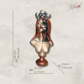 Şeker kafatası Catrina ( büstü heykeli, güçlü kadın figürü, dekoratif sanatlar ) Mukemel tasarımları thumbnail 3