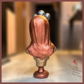 Şeker kafatası Catrina ( büstü heykeli, güçlü kadın figürü, dekoratif sanatlar ) Mukemel tasarımları thumbnail 6