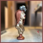 Şeker kafatası Catrina ( büstü heykeli, güçlü kadın figürü, dekoratif sanatlar ) Mukemel tasarımları thumbnail 5