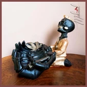 Yüksek ( iskelet heykel, el figürü, el yapımı tabak, dekoratif küllük ) Mukemel tasarımları - 5