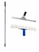 Profesyonel Pencere,cam,ayna Temizleme Seti,duş Ve Cam Için Cam Sileceği 35cm Çekçek,peluş 4lü Bez - 1