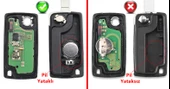 Citroen Berlingo C3 C4 C5 Uyumlu 3 Tuşlu Kumanda Anahtar Kabı Oto Anahtarlık Pil Yataklı Logolu thumbnail 5