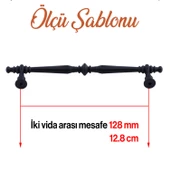 Muse Siyah Metal Kulp 128 mm 12.8 cm Mobilya Çekmece Mutfak Dolabı Dolap Kulpları Kapak Kulpu Kulbu - 3