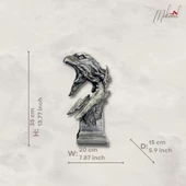 Gökyüzünde süzülen (kartal büstü, gök yaratığı, tüy işi, el yapımı) Mukemel tasarımları thumbnail 2