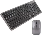 Lenovo Tab M9 ZAC40070TR 9" Uyumlu Kablosuz Bluetooth Şarj Edilebilir Sessiz Klavye Mouse Seti thumbnail 6