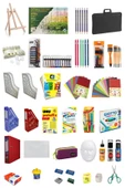 Art Liva-art-x-şövale-şişeli Palet-dereceli Kalem-turbo Maxi 12'li-textil Kalemi 45 Parça Okul Seti - 1