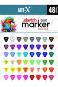 ART-X Sketch Marker Çift Taraflı Kalem Seti 48'Lİ - 4