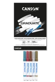 Canson Graduate A4 Siyah Blok 120 Gr 20 Yp Giotto Decor Metalik Keçeli Kalem 5 Renk - 1