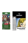 Canson Manga A4 Defter Academy Water Soluble Marker 20 Renk Keçeli Kalem Set - 1