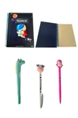 Baskılı squishy defter Defter Uzay Çizgili 3'lü Kalem Seti - 1