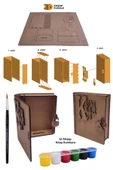 Ahşap Puzzle 3d Kitap Kumbara - 1