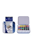Daler Rowney Aquafine 24'lü Yarım Tablet Suluboya Seti Canson Montval Suluboya Defteri 24x32cm 300gr - 4