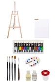 Südor Monalisa Yağlı Boya 12x12 Ml Tüp 35x50 Tuval Şövale Başlangıç Seti - 1