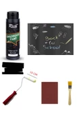 Rich Chalkboard Kara Tahta Boyası 500 Cc Siyah Rulo Zımpara Fırça Set - 1
