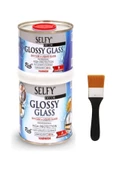 Selfy Decor Glossy Glass 500 250gr gr Sıvı Cam, 2000 Zemin Fırça No.1.5 Banyo, Mutfak, Tezgah, thumbnail 1