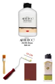 Artdeco Akrilik Boya 500 Ml Beyaz Dolap Boyama Seti Mobilya Boyama Seti Parlak Vernik - 1