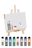 Mini Şövale Artdeco 140 ml Gold Multi Surface Akrilik Boya Seti 8'li Profesyonel Başlangıç Seti - 1