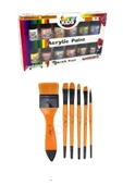 Funny Kids 20 ml Akrilik 12 Li Set 6'lı Karma Fırça Seti - Set 8 - 1