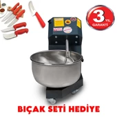 NESTELLO 15 KG ŞANZIMANLI PROFESYONEL ÇELİK DİŞLİ HAMUR KARMA MAKİNESİ BIÇAK SETİ HEDİYELİ - 1