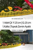 Dekoratif Plastik Bahçe Çiti ve Peyzaj Çiti 1 ADET ÇİT (Y: 25 CM / G: 25 CM) TOPRAK AYAKLI - 5