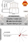 Dekoratif Plastik Bahçe Çiti ve Peyzaj Çiti 1 ADET ÇİT (Y: 25 CM / G: 25 CM) TOPRAK AYAKLI - 12