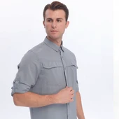 FreeCamp Novella Erkek Gömlek-GRİ thumbnail 8