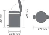 Brabantia Newicon Fpp Mat Steel Pedallı Çöp Kutusu 5 lt thumbnail 4