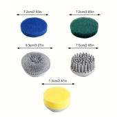 Mutfak, banyo ve tuvalet için çok fonksiyonlu temizlik fırçası seti, döner başlıklı - 2