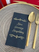 Gold Yaldızlı Siyah Kına Gecemize Hoşgeldiniz Peçete 16 Adet thumbnail 2