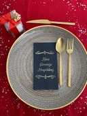 Gold Yaldızlı Siyah Kına Gecemize Hoşgeldiniz Peçete 16 Adet thumbnail 1