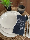 Gümüş Yaldızlı Siyah Çerçeveli Kına Gecemize Hoşgeldiniz Peçete 16 Adet thumbnail 1