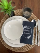 Gümüş Yaldızlı Siyah Çerçeveli Kına Gecemize Hoşgeldiniz Peçete 16 Adet thumbnail 2