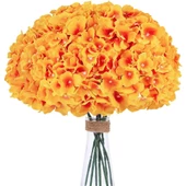 Nettenevime Yapay Çiçek Ortanca Çiçeği Demeti 43 cm Sarı Turuncu - 1