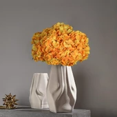 Nettenevime Yapay Çiçek Ortanca Çiçeği Demeti 43 cm Sarı Turuncu - 4