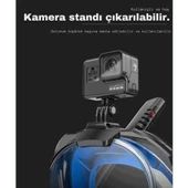 TechTic Çift Tüp Silikon Şnorkel Tam Yüz Dalış Maskesi Fullface Buğu Önceliyici Anti Sızıntı Gopro - 7