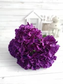 Nettenevime Yapay Çiçek Ortanca Çiçeği Demeti 43 cm Mor Koyu thumbnail 3