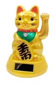 Maneki Neko Gold El Sallayan Şans Kedisi Büyük Solar Güneş Enerjili thumbnail 10