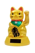 Maneki Neko Gold El Sallayan Şans Kedisi Büyük Solar Güneş Enerjili thumbnail 7