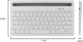 Hometech Alfa 10M 10.1" Uyumlu Kablosuz Bluetooth Şarj Edilebilir Tablet Telefon Standlı Klavye - Beyaz - 6
