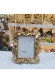Fotoğraf çerçevesi kelebek desenli Gold rengi 15x20 - 1