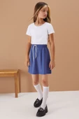 Mavi Lastikli Bel Kız Çocuk Tenis Etek 19136 - 5